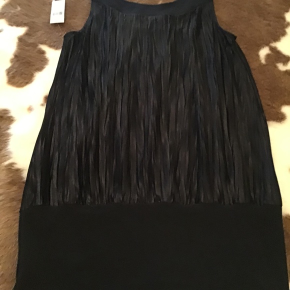 NWT A. Byers Sequined Neck Tank -Black - Picture 2 of 8